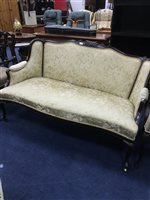 Lot 364 - AN EDWARDIAN SETTEE AND CHAIRS