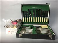 Lot 375 - A CASED CANTEEN OF CUTLERY