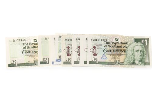 Lot 514 - A COLLECTION OF UNCIRCULATED THE ROYAL BANK OF SCOTLAND PLC £1 NOTES