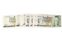 Lot 514 - A COLLECTION OF UNCIRCULATED THE ROYAL BANK OF SCOTLAND PLC £1 NOTES