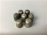 Lot 411 - A LOT OF SILVER AND OTHER THIMBLES