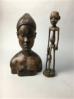 Lot 424 - A LOT OF SEVEN AFRICAN WOODEN FIGURES