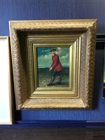 Lot 438 - A REPRODUCTION PRINT OF A VICTORIAN GOLFER