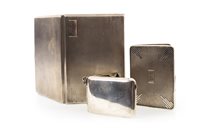 Lot 823 - A LOT OF TWO SILVER CIGARETTE AND OTHER CASES