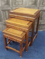 Lot 1043 - 20TH CENTURY CHINESE NEST OF THREE TABLES