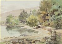 Lot 439 - NIL VALUE - LOCH SCENE, BY WATSON WOOD
