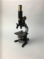 Lot 541 - VICTORIAN SCALES, MICROSCOPE AND STITCHING SET