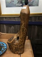 Lot 141 - A LAMP IN THE FORM OF A TREE STUMP