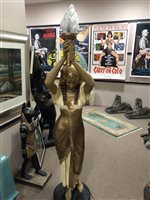 Lot 1976 - A NEAR LIFE SIZE COMPOSITION LAMP