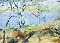 Lot 521 - A SCOTTISH WOODED LANDSCAPE IN OIL