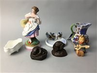 Lot 61 - A LOT OF TWO HUMMEL FIGURES OF CHILDREN AND OTHER CERAMICS