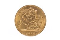 Lot 530 - A GOLD HALF SOVEREIGN, 1898