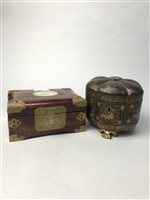 Lot 103 - TWO CHINESE BOXES AND CERAMIC ITEMS