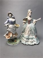 Lot 132 - A COLLECTION OF ROYAL DOULTON, ROYAL WORCESTER AND COALPORT FIGURES