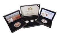 Lot 553 - THREE SILVER PROOF COIN SETS