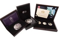Lot 558 - THREE SILVER PROOF COINS AND SETS