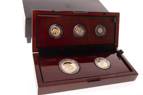 Lot 560 - A GOLD PROOF SOVEREIGN FIVE COIN SET