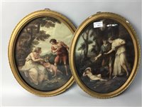 Lot 123 - A PAIR OF COLOUR LITHOGRAPHS OF CLASSICAL SCENES