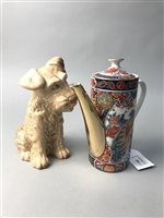 Lot 189 - A LOT OF TWO SYLVAC DOGS, A JAPANESE COFFEE SERVICE AND OTHER CERAMICS