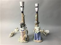 Lot 153 - A PAIR OF NAO TABLE LAMPS