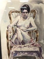 Lot 247 - PORTRAIT OF A SEATED NUDE, BY J.F. TURNBULL ALONG WITH TWO OTHERS