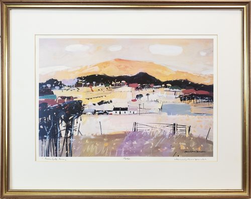 Lot 54 - FARM GATE, ARRAN, A LIMITED EDITION LITHOGRAPHIC PRINT BY HAMISH MACDONALD