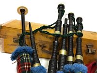 Lot 1495 - A SET OF HIGHLAND BAGPIPES BY P. HENDERSON