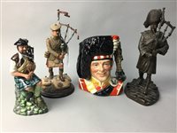 Lot 258 - A LOT OF TWO ROYAL DOULTON PIPERS WITH TWO OTHERS