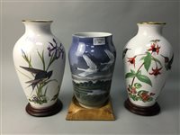 Lot 322 - A ROYAL COPENHAGEN VASE AND TWO OTHER VASES