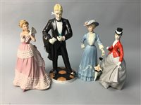 Lot 319 - A ROYAL WORCESTER FIGURE OF A GENTLEMAN AND OTHER FIGURES