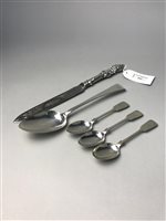 Lot 392 - A LOT OF SILVER AND PLATED CUTLERY