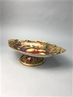 Lot 351 - A ROYAL WORCESTER FRUIT DECORATED COMPORT