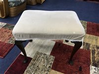 Lot 173 - AN EDWARDIAN OCCASIONAL TABLE AND STOOL