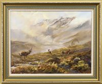 Lot 609 - STAG AND DEER IN GLEN QUOICH, BY VICTOR CIREFICE