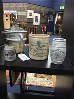 Lot 65 - A LOT OF TEN VARIOUS PASTE, CREAM AND TOOTHPASTE JARS WITH DECORATIVE COVERS