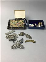 Lot 60 - A LOT OF COSTUME JEWELLERY AND OTHER ITEMS