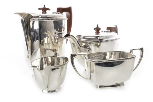 Lot 804 - A SILVER FOUR PIECE TEA AND COFFEE SERVICE