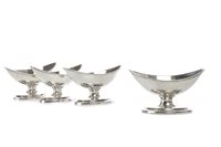 Lot 807 - A LOT OF FOUR GEORGE III SCOTTISH SILVER SALT DISHES