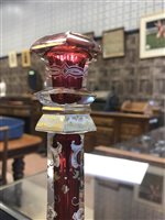 Lot 1202 - A LOT OF MID-19TH CENTURY BAVARIAN RUBY GLASS WARE