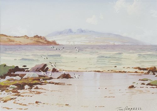 Lot 501 - IONA, A WATERCOLOUR BY TOM CAMPBELL