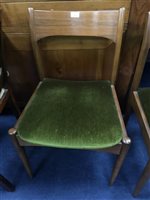 Lot 139 - A SET OF SIX TEAK DINING CHAIRS