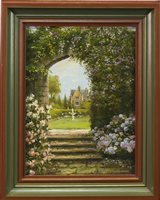 Lot 621 - MANOR GARDEN; and ABBEY FARM, A PAIR OF OILS BY MAURICE HARVEY