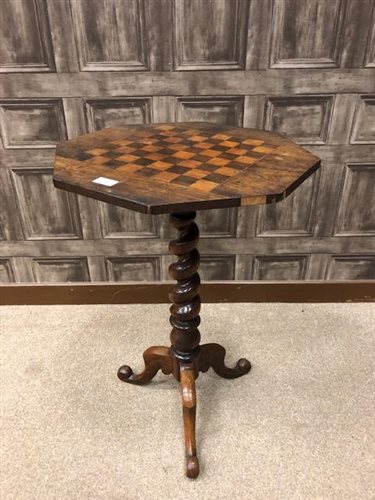 Lot 927 - A VICTORIAN ROSEWOOD GAMES TABLE