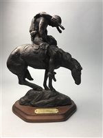 Lot 209 - COMPOSITION GROUP OF A BUCKING BRONCO AND ANOTHER
