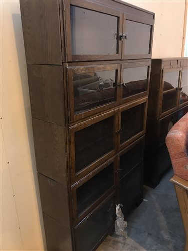 Lot 342 - A LOT OF TWO SECTIONAL BOOKCASES