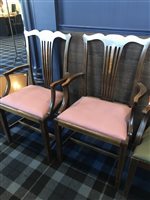 Lot 161 - A PAIR OF INLAID ARMCHAIRS