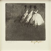 Lot 633 - BALLET, AN ETCHING BY HENRY RAYNER