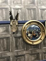 Lot 366 - A DEER HEAD AND MIRROR
