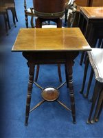 Lot 137 - A VICTORIAN OCCASIONAL TABLE AND A NEST OF TABLES
