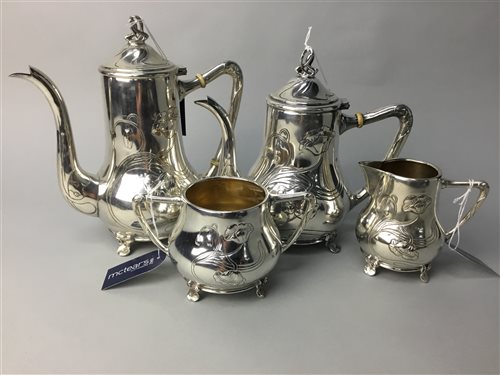 Lot 66 - A FOUR PIECE PLATED TEA AND COFFEE SERVICE
